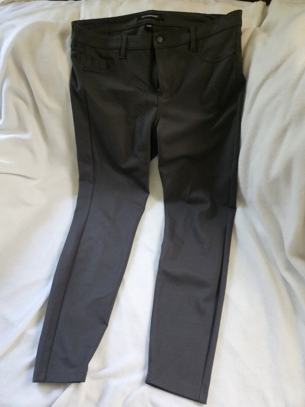Liverpool Womens Jeans The Skinny Denim Olive Bark Brown High Rise Stretch 14